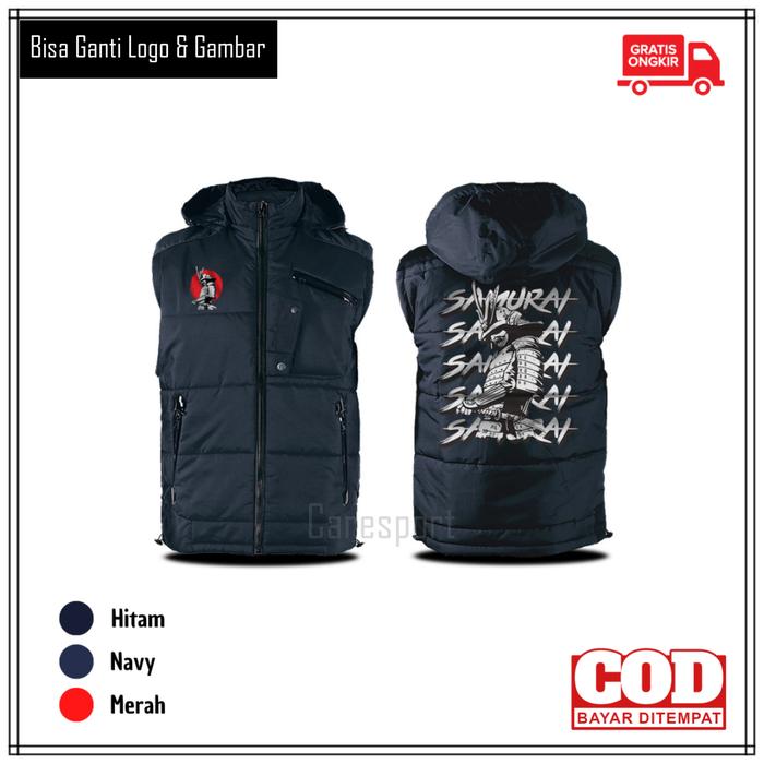 Gambar Rompi Hoodie Pria Vest Lapangan Body Project Terbaru Hangat Parasut - HITAM BAKU, L dari Care Sport undefined Tokopedia