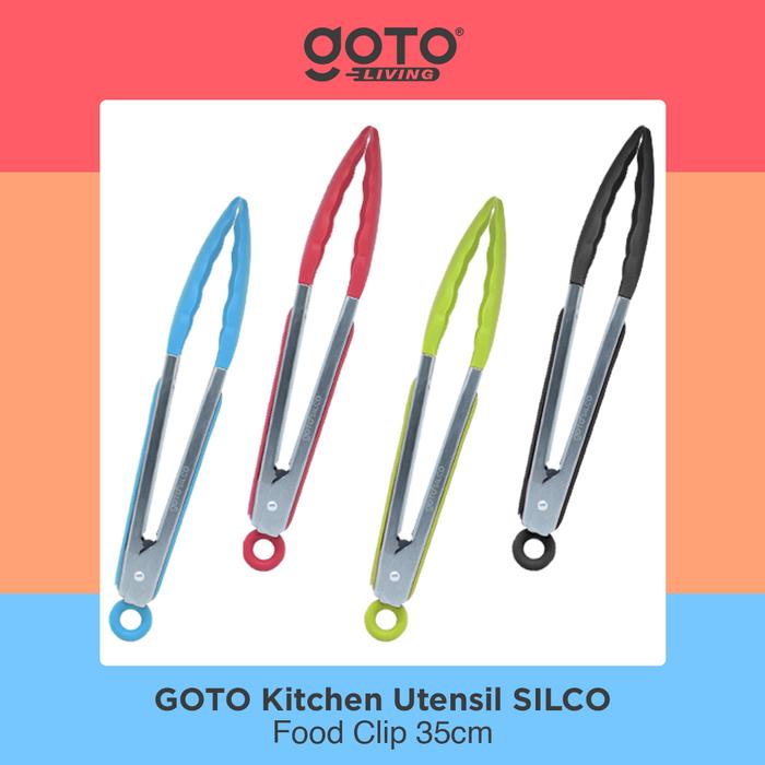 Gambar Goto Kitchen Utensil Silco Spatula Silikon Capitan Sendok Masak Dapur - FOOD CLIP 35cm, Blue dari Goto.Indonesia undefined Tokopedia