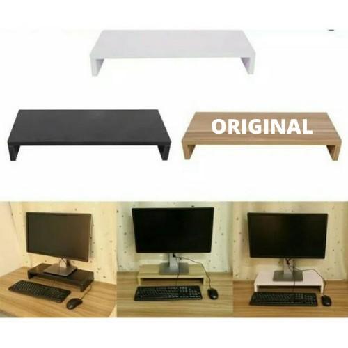 Gambar Stand Monitor Dudukan Meja Laptop Kayu Jatibelanda - Original, 50x15x8 dari Jati Dekorasi undefined Tokopedia