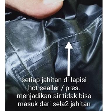 Gambar jas hujan ponco lengan/kelelawar tebal dan celana jahitan di seal - Hitam, All Size dari Arkhil store undefined Tokopedia