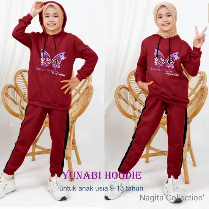 Gambar Baju Setelan Anak Perempuan casual usia umur 9 10 11 12 13 tahun murah - Maroon dari Nagita Collection' undefined Tokopedia
