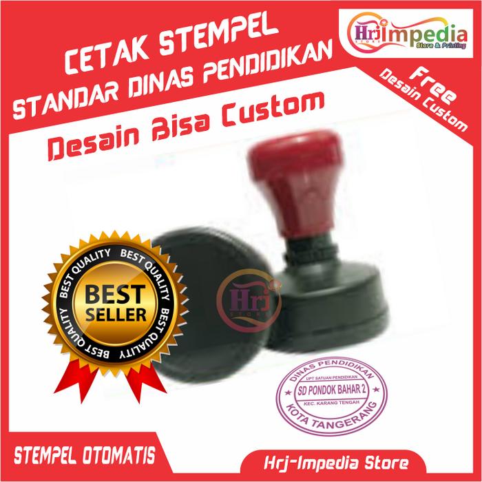 Gambar Cetak Stempel Otomatis Ukuran Standar Stempel Dinas Pendidikan Sekolah - 25mm dari Hrj-Impedia Print undefined Tokopedia