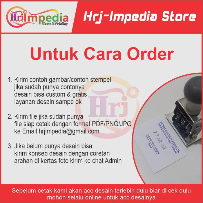 Gambar Cetak Stempel Tanggal Tulisan Custom | Stempel Tanggal Desain Custom - Stempel Saja dari Hrj-Impedia Print undefined Tokopedia