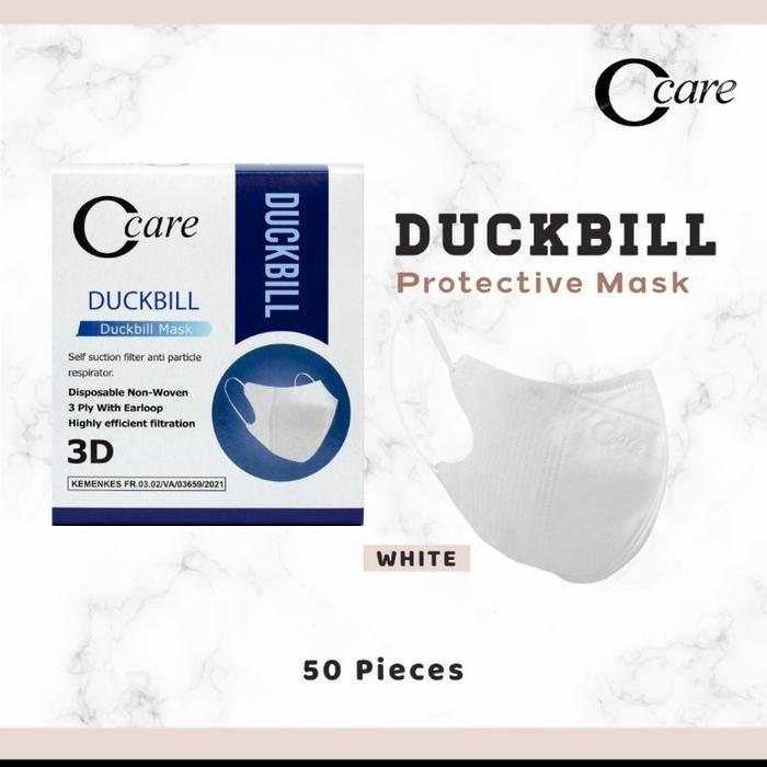 Gambar Masker C Care Duckbill 3D Stereo 3Ply Isi 50 Pcs - Putih dari Coolpad.Health undefined Tokopedia