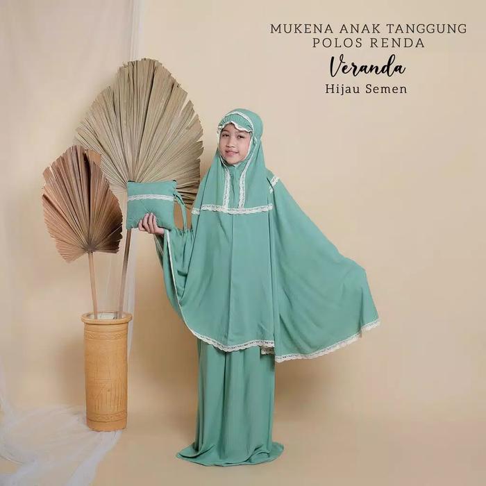 Gambar MUKENA ANAK VERANDA KATUN MIKRO KOMBI RENDA TAS AMPLOP MUKENA ANAK - Semen, XXL dari yunashop_NEW undefined Tokopedia