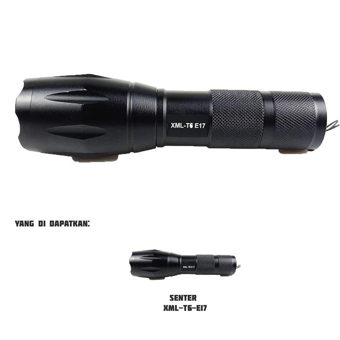 Gambar Senter LED Cree XM-L T6 2000 Lumens - E17 - Black - Hanya Senter dari Lasara syachbani shop undefined Tokopedia