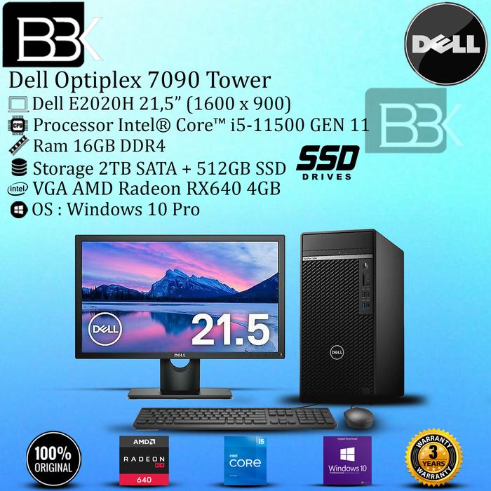 Gambar DELL Optiplex 7090 MT i5-10500 16GB 32GB 512GB 1TB 2TB SSD W10PRO 3YR - 16GB 2TB+512GB dari Beli Beli Komputer undefined Tokopedia
