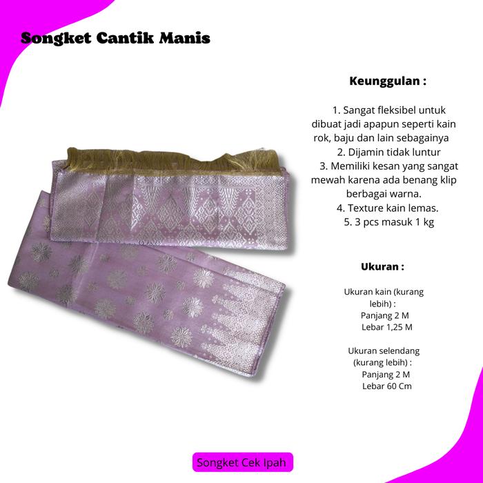 Gambar Songket Palembang ATBM Motif Cantik Manis Silver Bermacam Motif&Warna - Ungu Muda, Selendang Saja dari Songket Cek Ipah undefined Tokopedia