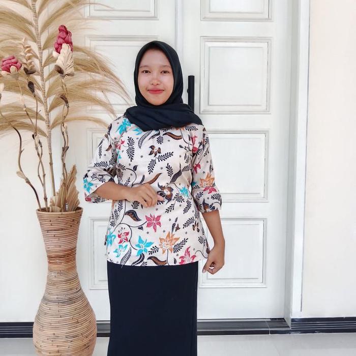 Gambar COD Sarimbit Batik Bunga Salju - Bluse Bunga Slj, XL dari Aniesa Collection undefined Tokopedia