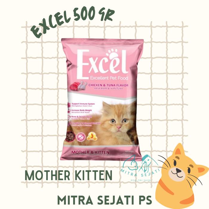 Gambar Excel Pakan Kucing 500gr - Pink dari Mitra Sejati Poultry Shop undefined Tokopedia