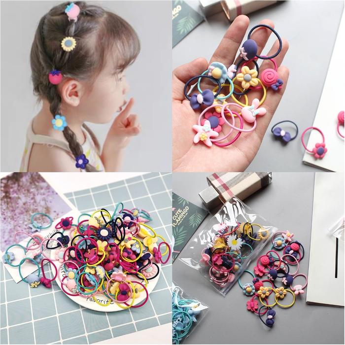 Gambar Ikat 20 - ikat rambut anak lucu aksesoris rambut motif lucu unik - random-no pouch dari Miss Nia undefined Tokopedia