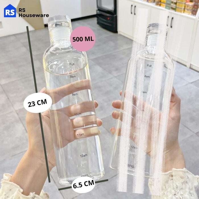 Gambar [RS] Botol Minum Bening Aesthetic Premium Anti Bocor - 500 ML dari RS Houseware undefined Tokopedia