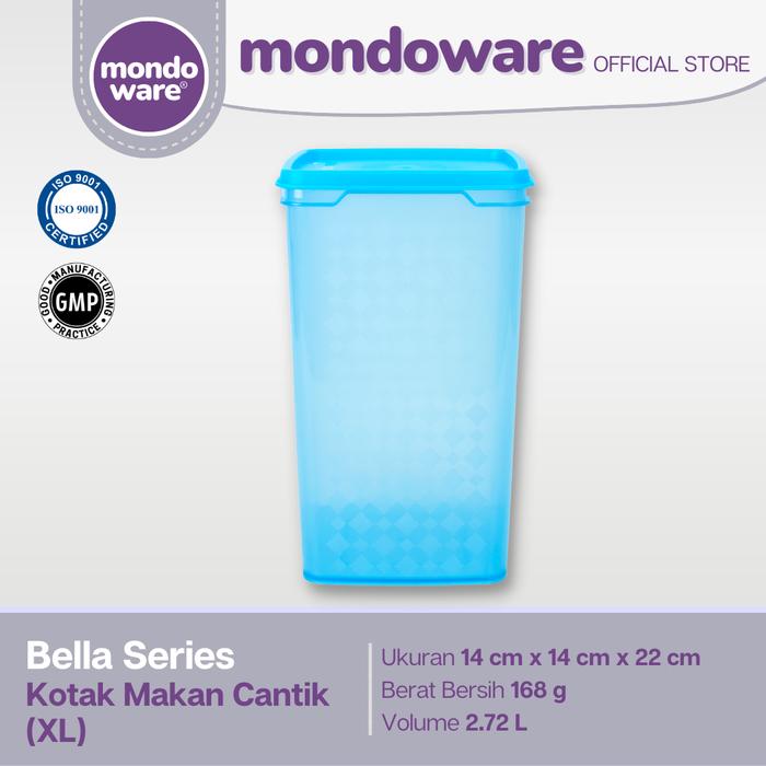 Gambar Kotak Makan Cantik - Food Container - XL - Bella Series (Mondoware) - Biru, 1 dari Mondoware Plastics undefined Tokopedia