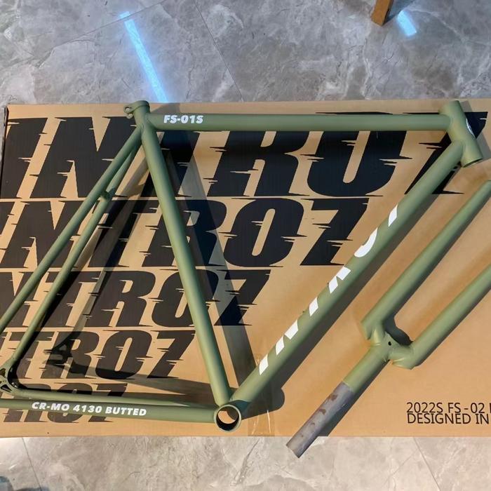 Gambar Frameset Sepeda Intro7 FS-01S Fixed Gear Tracklocross - Hijau dari BIDONESIA undefined Tokopedia
