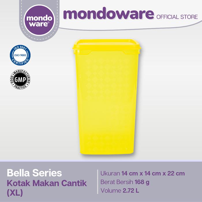 Gambar Kotak Makan Cantik - Food Container - XL - Bella Series (Mondoware) - Kuning, 1 dari Mondoware Plastics undefined Tokopedia