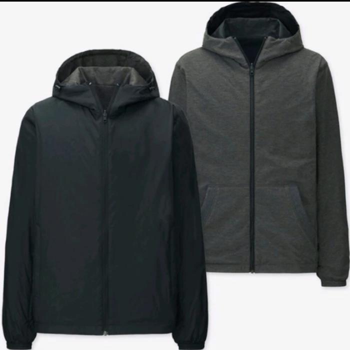 Gambar jaket parka reversible cantik keren Uniqlo original branded - Black, S dari Kellyn Shopaholics undefined Tokopedia