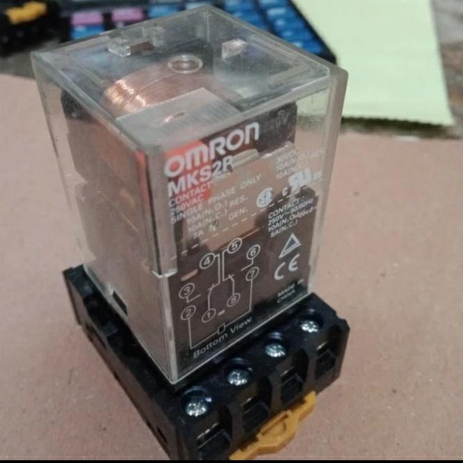 Gambar RELAY MKS3P / MK3P + SOKET PF113A-E RILEY/ TIMER OMRON 11 pin kaki ORI - Relay+kaki 1set dari Future online medan undefined Tokopedia