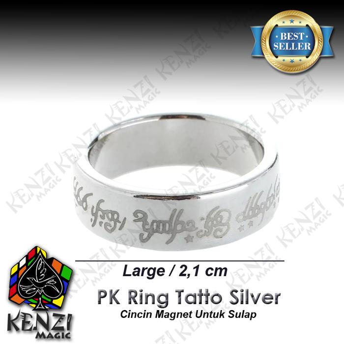 Gambar PK Ring Tatto Silver Cincin PK Ring Alat Sulap Cincin Magnet - L dari TOKO SULAP KENZI undefined Tokopedia
