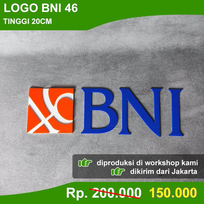 Gambar Huruf Akrilik Logo Bank BNI 46 Huruf timbul - 20CM dari 15ORANGE DISPLAY undefined Tokopedia