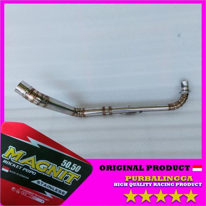 Gambar Pipa leher knalpot Supra x 125 kolong full stainless Revoabsolut blade - Full cacing dari magnitexhaust58 undefined Tokopedia