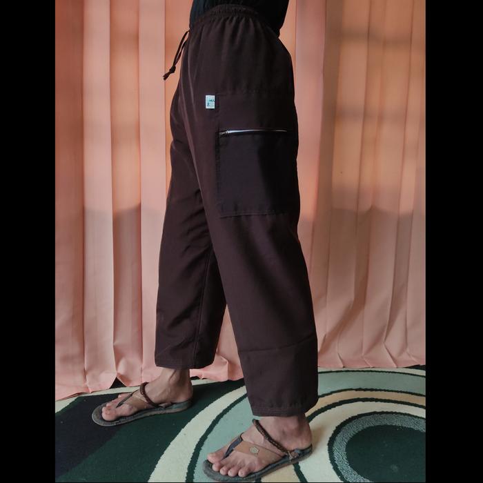 Gambar Celana komprang pria pangsi pria - Cokelat, XXL dari Fatimahh.store undefined Tokopedia
