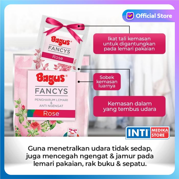 Gambar BAGUS - Kamper Wangi FANCYS Pengharum Lemari Baju Anti Jamur & Ngengat - rose dari INTI MEDIKA STORE undefined Tokopedia