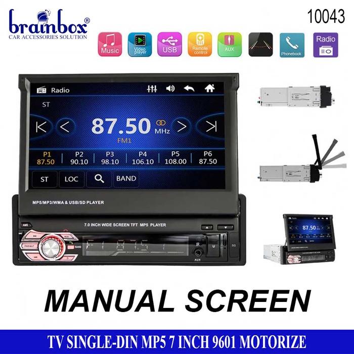 Gambar Head Unit Mobil 1 Din MP5 Player 9601 HD TV Mobil Tape Mobil Universal - Manual dari Brainbox Car and Home undefined Tokopedia