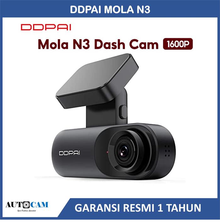 DDPAI Mola N3 2K Ultra HD WiFi Parking Monitor Dash Cam Garansi GPS, 32GB