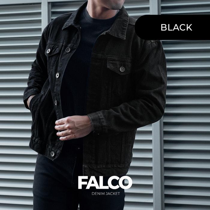 Gambar Falco Denim Jacket - Black, M dari cutoff.id undefined Tokopedia