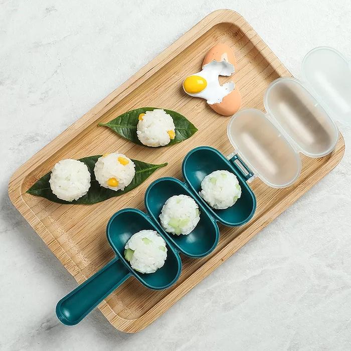 Gambar Cetakan Nasi Sushi Lemper Bento Plastik - Rice Ball Shake dari Opal Baking Tools undefined Tokopedia