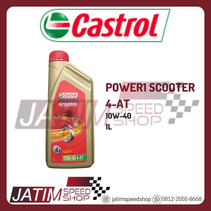 Gambar Oli Castrol Power1 Scooter 4-AT 10w-40 1L + Pack (Senilai Rp2.000,-) dari JATIMSPEEDSHOP undefined Tokopedia