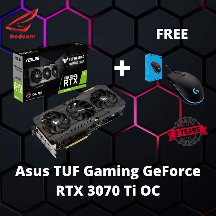 Gambar ASUS TUF Gaming GeForce RTX3070 Ti / RTX 3070TI OC Edition 8GB GDDR6X - BUNDLE G102 dari CHANDUT REDCOM undefined Tokopedia