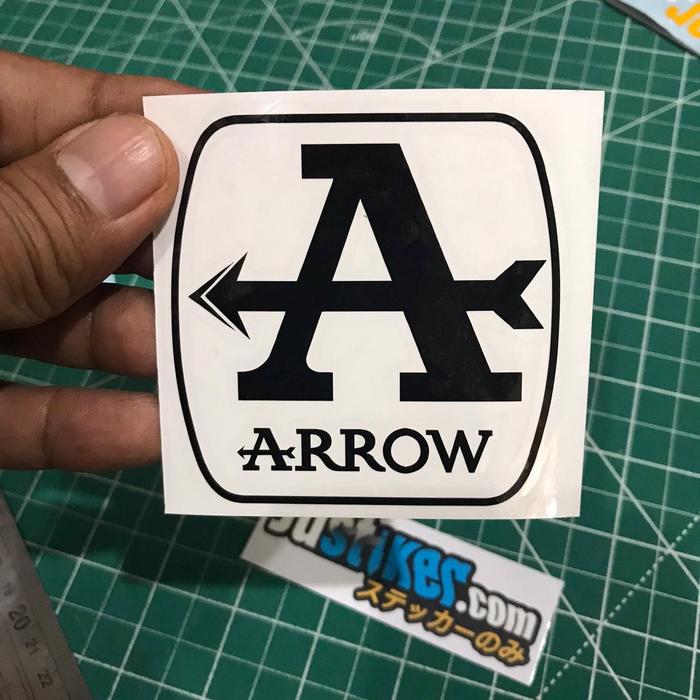 Gambar Arrow Sticker New Logo Silencer Knalpot Exhaust Muffler - Hitam, 7x7cm dari Justiker.com undefined Tokopedia