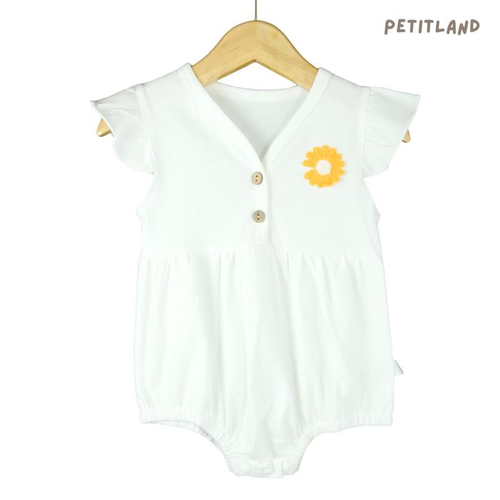 Gambar Petitland Hana Jumper Baju Anak Bayi Baby - White, 6-12 Months dari Petitland Shop undefined Tokopedia