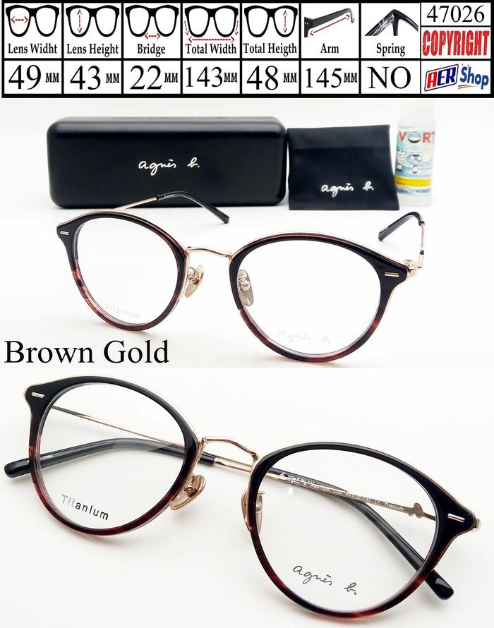 Gambar kacamata AGNES B ORIGINAL kacamata minus milenial frame unisex minus - Brown Gold dari Zee Eyewear undefined Tokopedia