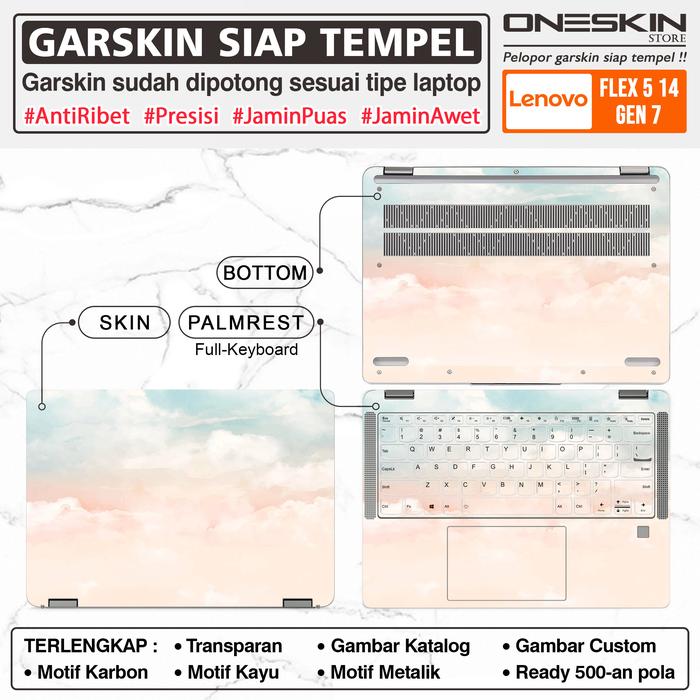 Gambar Precut Garskin Sticker Laptop Skin Perfect Fit Kompatibel untuk Lenovo IdeaPad Flex 5 5i-14 14ALC7 14IAU7 Gen 7 Gambar Fullbody Karbon - Full Body dari Oneskin Store Indonesia undefined Tokopedia