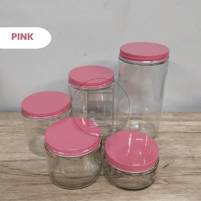 Gambar ToplesKaca250ml 400ml500ml700ml1000ml/JarKaca /Topleskue - Pink, 500ml dari HS PACKAGING undefined Tokopedia