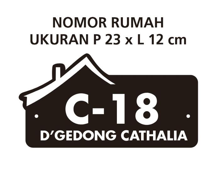 Gambar Nomor Rumah Acrylic - 23x12cm rumah dari CV. 89 Printing undefined Tokopedia