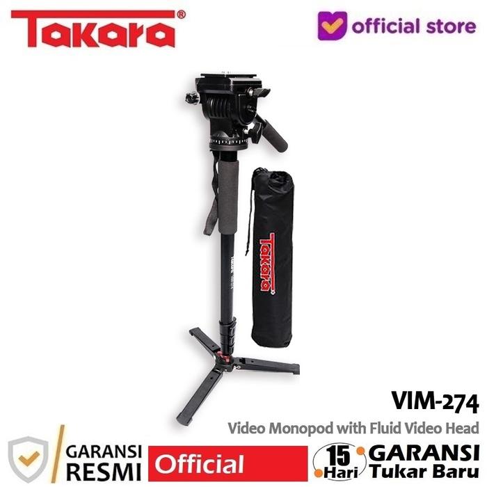 Gambar Takara VIM-274 Fluid Head Video Monopod untuk kamera camcorder DSLR HP - Monopod Only dari Takara Indonesia undefined Tokopedia