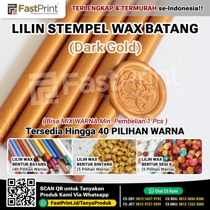 Gambar Fast Print Stempel Lilin Wax Sealing Stamp Batang - DARK GOLD dari Fast Print Makassar undefined Tokopedia
