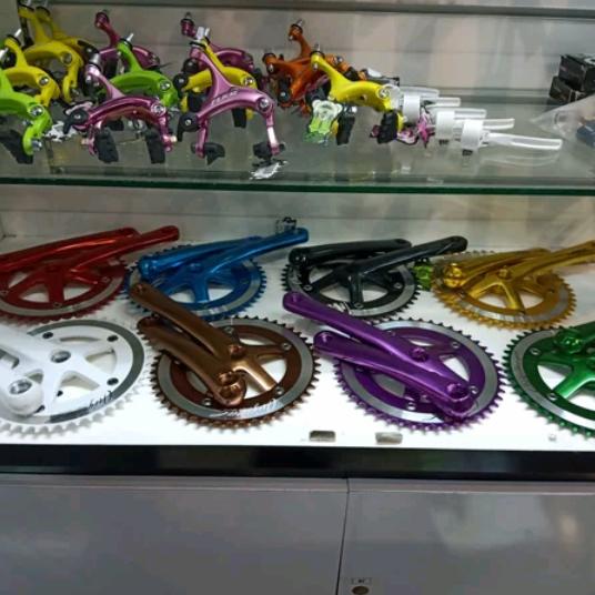 Jual Crank Single Speed Road Fixie Lasco 46T 165 mm Jakarta