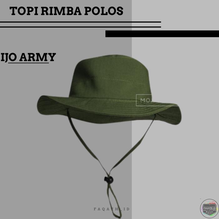 Gambar Topi Pria Ijo Army Outdoor Bucket Hat Rimba Tali Pendaki Gunung Hiking - Ijo army dari grosir topi polos dan custom undefined Tokopedia