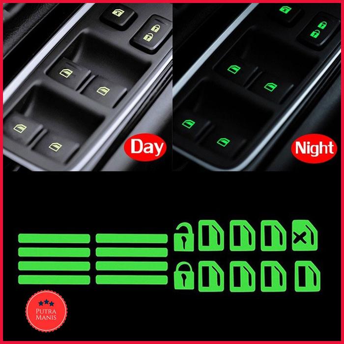 Gambar Stiker Tombol Saklar Switch Jendela Pintu Mobil Luminous power window - Hijau dari PUTRA MANIS undefined Tokopedia