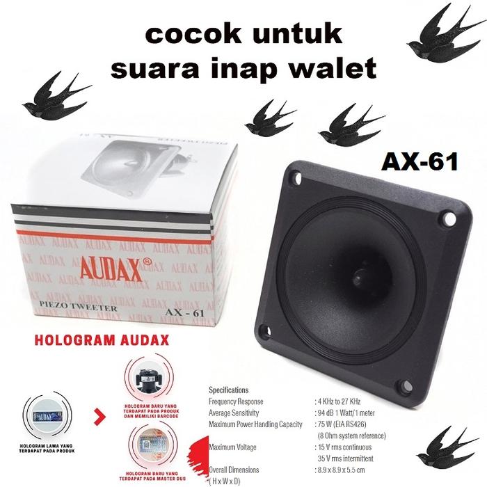 Gambar Tweeter / speaker walet Audax AX-61, AX-70, AX-4000W original - AX-61 audax dari gusponsel undefined Tokopedia
