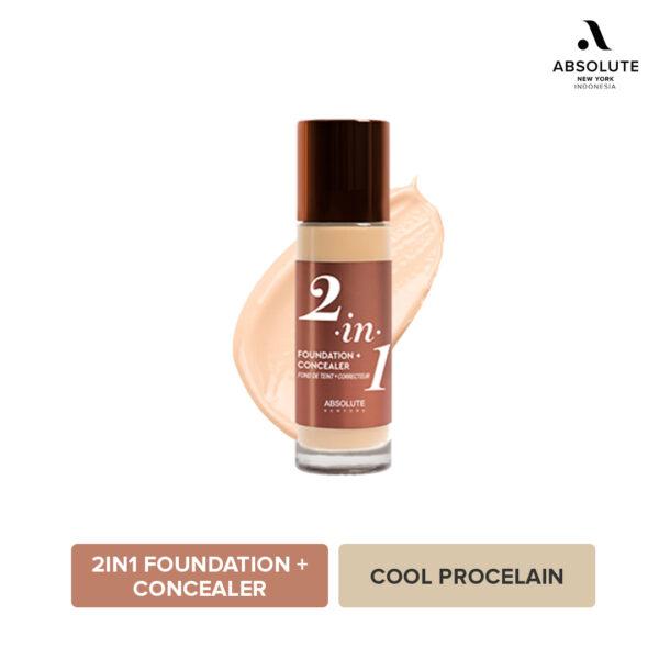 Gambar Absolute New York 2 in 1 Foundation Concealer - Cool Beige dari makeupaddictindo undefined 5 Tokopedia