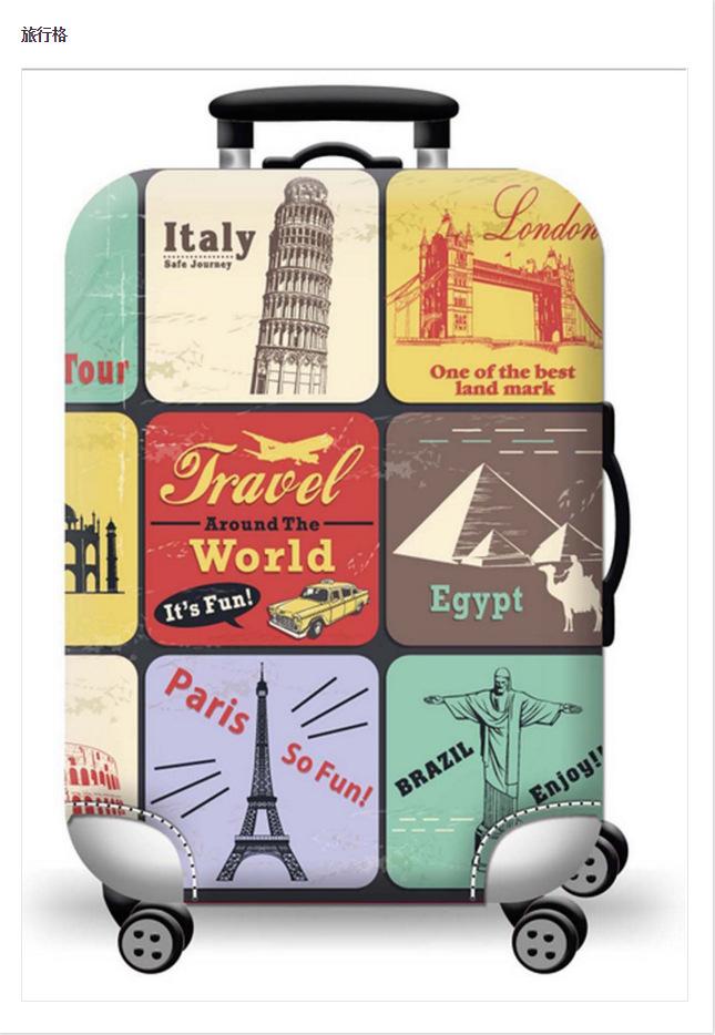 Gambar Sarung Cover Pelindung Koper Elastis Luggage Cover Character - 2 - Travel Landmark, S 18"- 20" dari Celebre.shop undefined Tokopedia