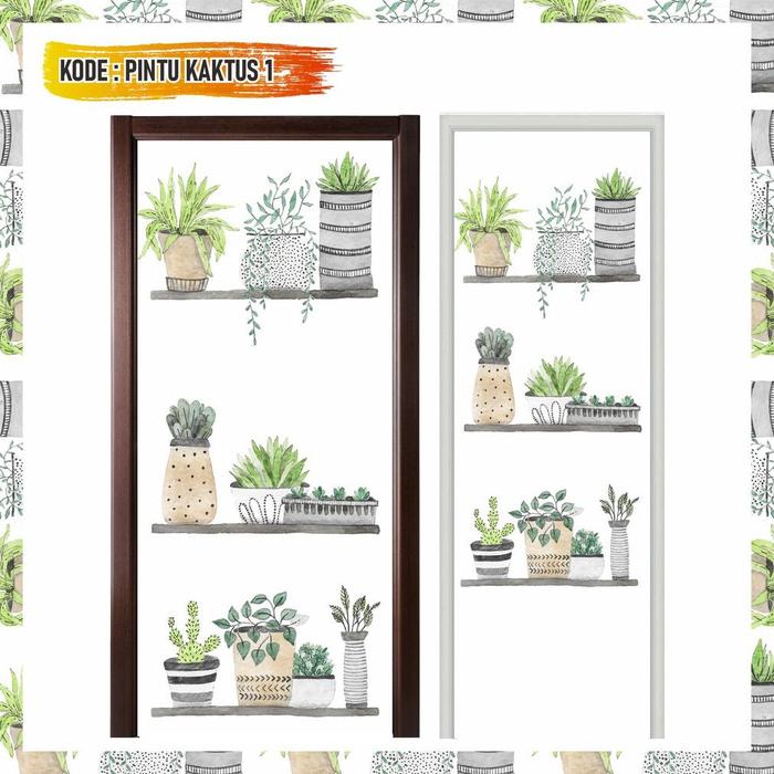 Gambar Stiker Pintu Kamar Mandi Dan Sticker Pintu Kamar Motif Terbaru - - Kaktus 1, Pintu Kamar dari Enjie Lapak undefined Tokopedia