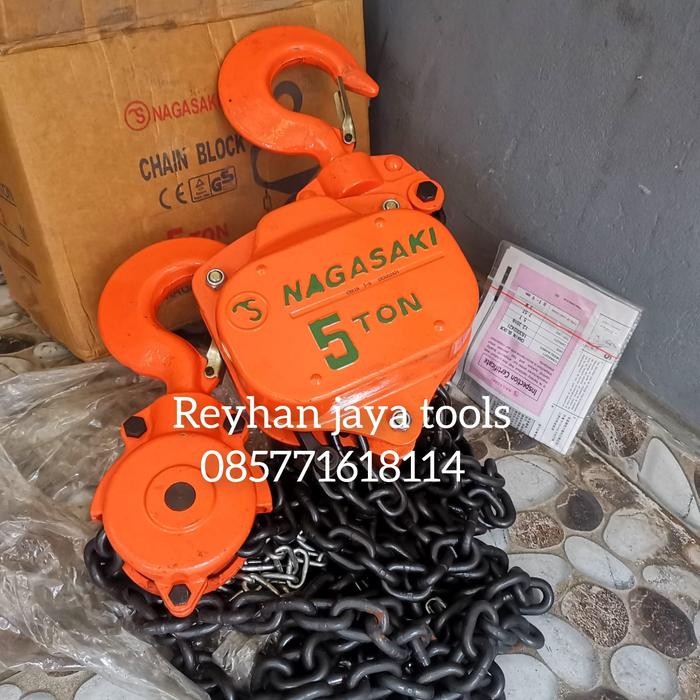 Gambar Chain Block Takel 5 Ton x 10 Meter Nagasaki Japan dari Reyhan Jaya Tools 09 undefined Tokopedia