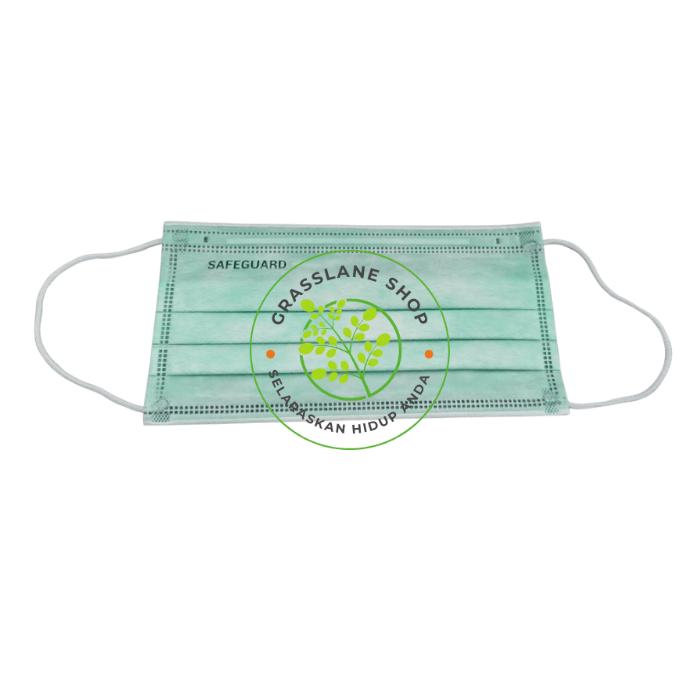 Gambar Safeguard Masker Penutup Wajah Earloop 3 ply 3ply isi 50 bh - Hijau dari grasslane shop undefined Tokopedia