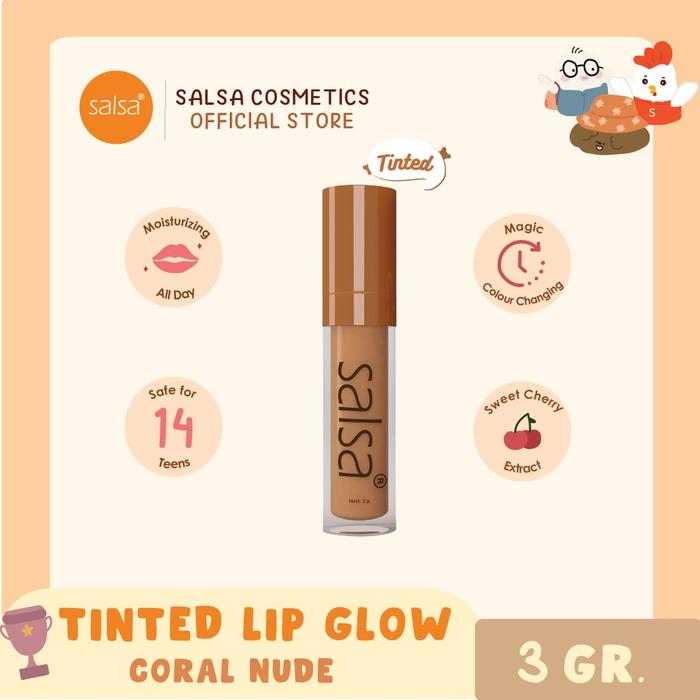 Gambar SALSA Tinted Lip Glow Serum / Serum bibir / Pelembab bibir - TINTED NUDE dari beautyshopindo undefined Tokopedia
